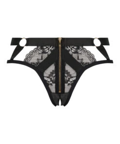 Slip Brésilien à Entrejambe Ouvert Clementine - Noir -Sous-vêtement Soldes 2024 199846 5