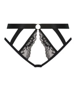 Slip Brésilien à Entrejambe Ouvert Clementine - Noir -Sous-vêtement Soldes 2024 199846 6
