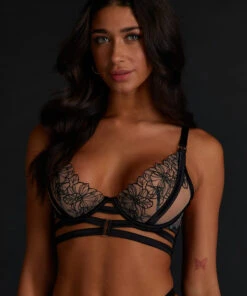 Soutien-gorge à Armatures Non-préformé Longline Tara - Noir