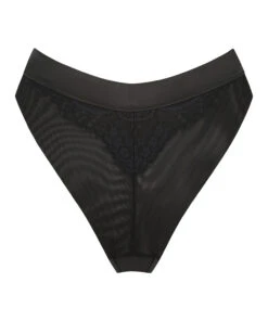 Slip Brésilien Taille Haute Veronica - Noir -Sous-vêtement Soldes 2024 199885 6