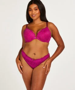 Soutien-gorge Push-up à Armatures Rembourré Rose - Violet -Sous-vêtement Soldes 2024 199913 12
