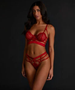 Soutien-gorge à Armatures Non-préformé Longline Mitzy - Rouge -Sous-vêtement Soldes 2024 200220 3