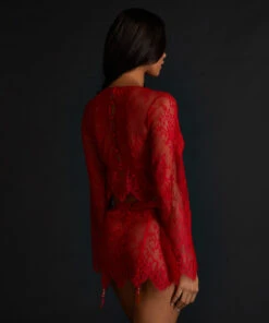 Top Allover Lace - Rouge -Sous-vêtement Soldes 2024 200300 4