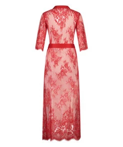 Long Kimono Allover Lace - Rouge -Sous-vêtement Soldes 2024 200422 6