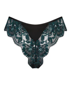 Slip Brésilien échancré Leona - Noir -Sous-vêtement Soldes 2024 200497 6