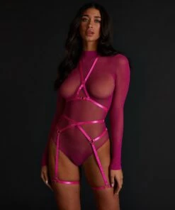 Private Ensemble De Harnais De Body Set - Rose