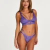 Slip Brésilien Jambes Hautes Amy - Violet