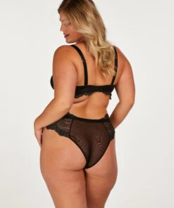 Slip Brésilien Taille Haute Renee - Noir 9 Slip Brésilien Taille Haute Renee - Noir -Sous-vêtement Soldes 2024 200774 4