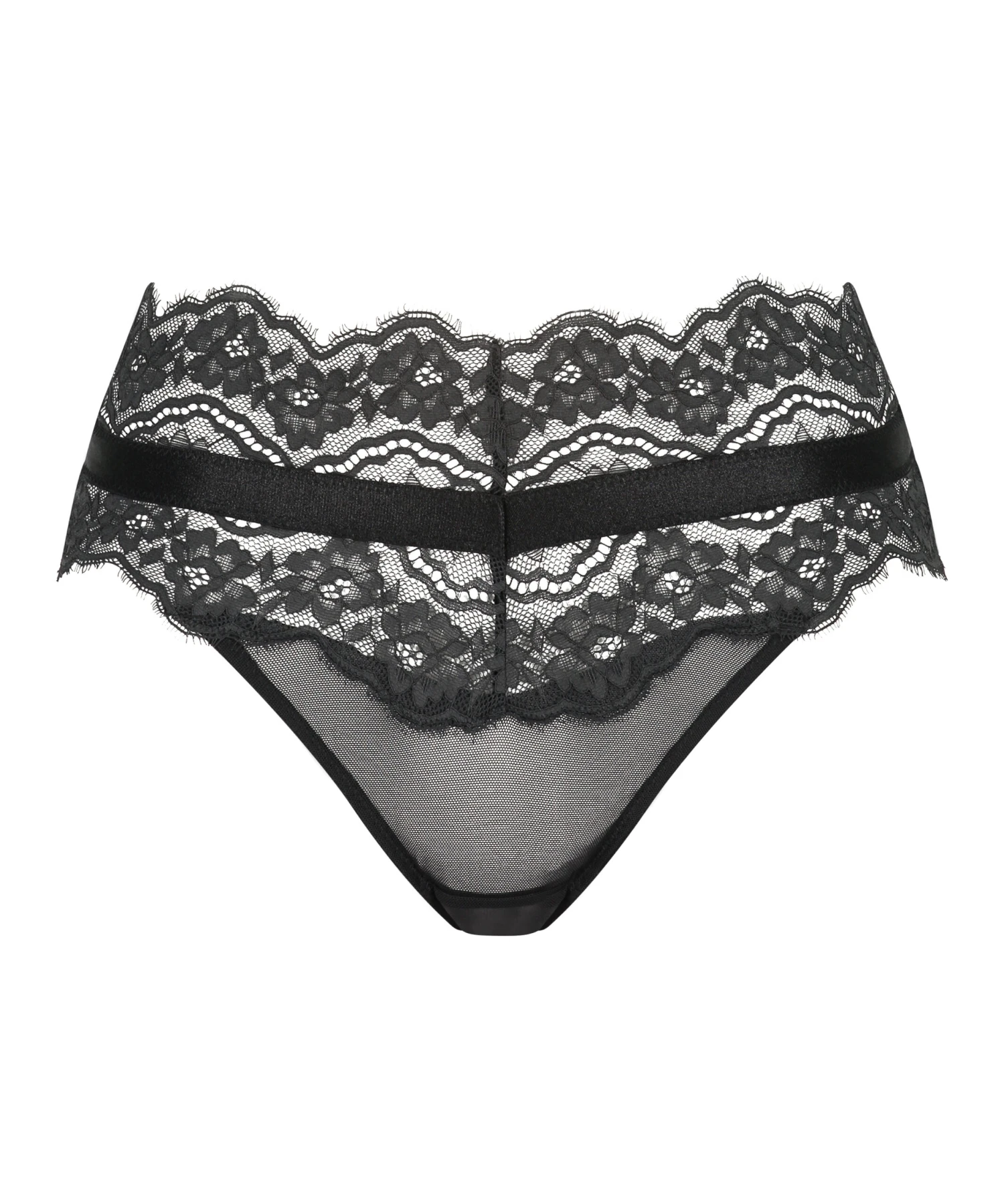 Slip Brésilien Taille Haute Renee - Noir 4 Slip Brésilien Taille Haute Renee - Noir – Image 4
