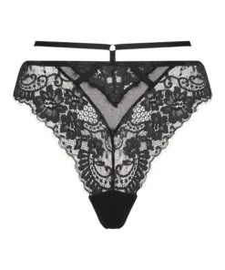 String échancré Lidia - Noir -Sous-vêtement Soldes 2024 200780 5