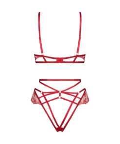 Body à Entrejambe Ouvert Indulgence - Rouge -Sous-vêtement Soldes 2024 200785 6