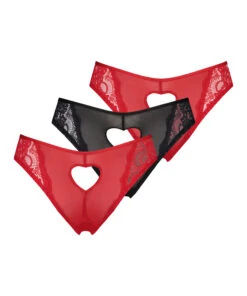 Lot De 3 Slip Brésilien Amy - Rouge -Sous-vêtement Soldes 2024 200809 6