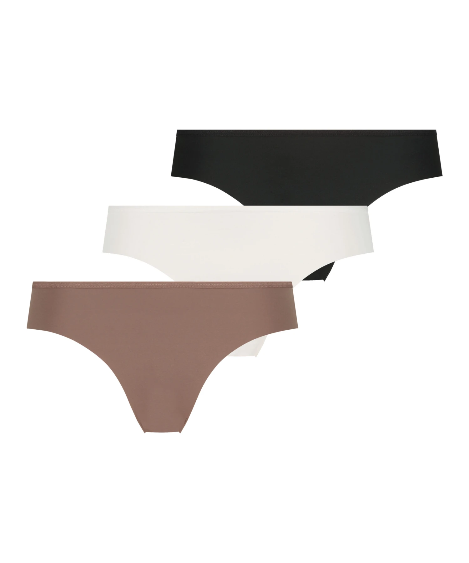 Lot De 3 Slips Brésiliens Invisible - Marron 4 Lot De 3 Slips Brésiliens Invisible - Marron – Image 4
