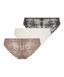 Lot De 3 Slips Brésiliens Invisible - Marron 9 Lot De 3 Slips Brésiliens Invisible - Marron -Sous-vêtement Soldes 2024 200812 6