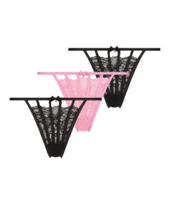 Lot De 3 Tanga Maxime - Rose -Sous-vêtement Soldes 2024 200822 5