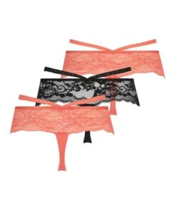 Lot De 3 Strings Francesca - Orange -Sous-vêtement Soldes 2024 200830 6