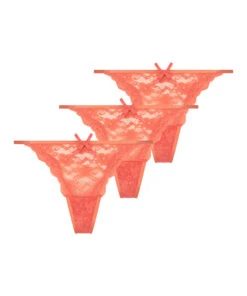 Lot De 3 Mini Strings - Orange -Sous-vêtement Soldes 2024 200832 5