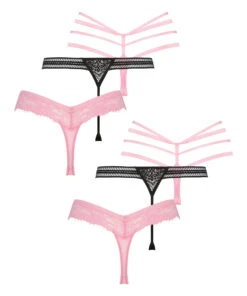 Lot De 6 Tanga Gianni - Rose -Sous-vêtement Soldes 2024 200834 6