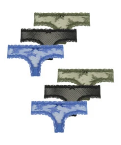 Lot De 6 Slip Brésilien V-shape Mesh - Bleu 8 Lot De 6 Slip Brésilien V-shape Mesh - Bleu -Sous-vêtement Soldes 2024 200837 5