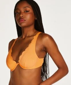 Haut De Bikini à Armatures Non Rembourré Scallop - Orange