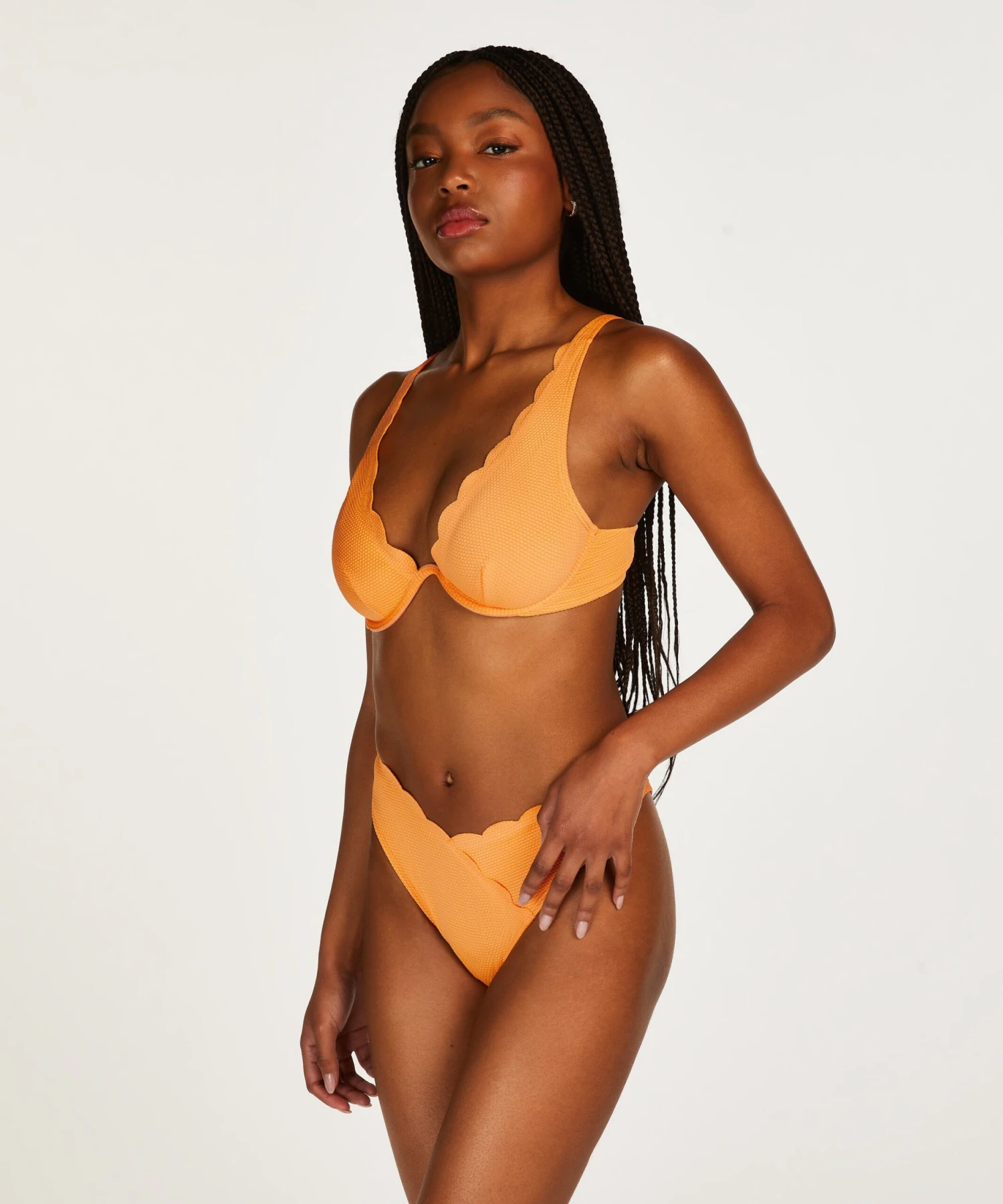 Haut De Bikini à Armatures Non Rembourré Scallop - Orange 3 Haut De Bikini à Armatures Non Rembourré Scallop - Orange – Image 3