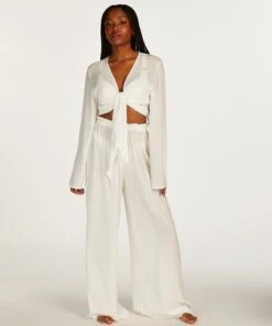 Top Haut à Manches Longues Knot - Blanc 8 Top Haut à Manches Longues Knot - Blanc -Sous-vêtement Soldes 2024 200913 3