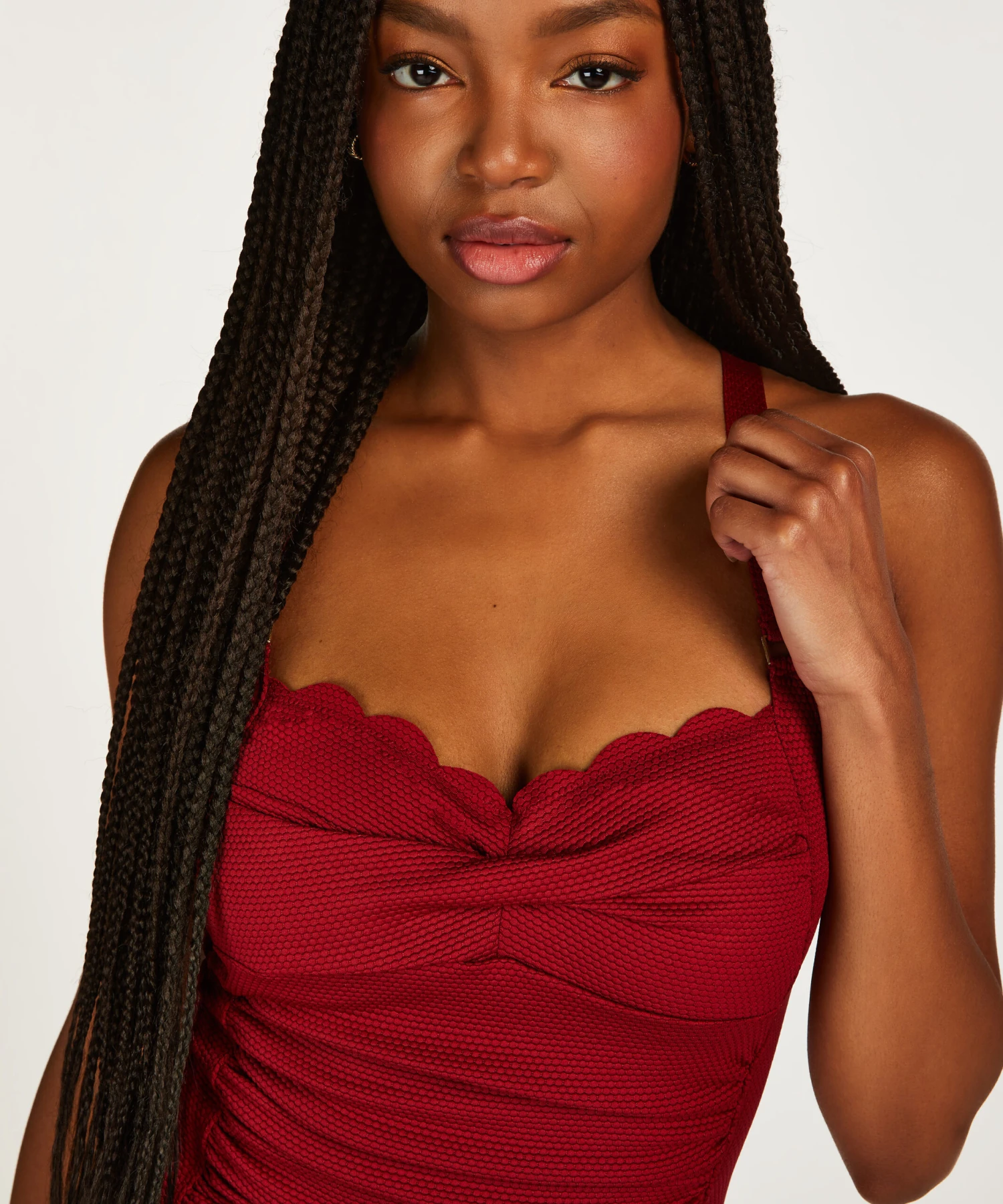 Maillot De Bain Scallop - Rouge 2 Maillot De Bain Scallop - Rouge – Image 2