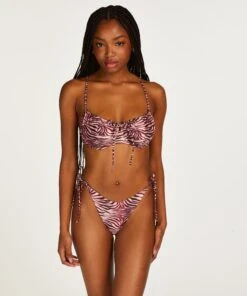 Bas De Bikini échancré Brazil - Rouge