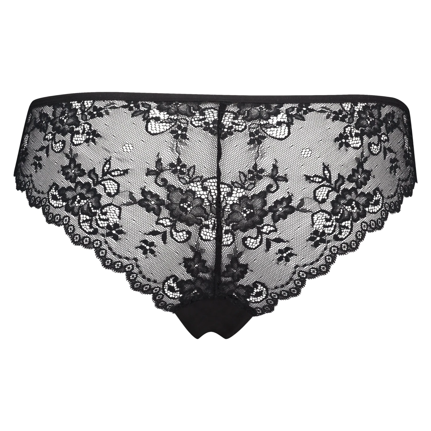 Slip Brésilien Invisible Lace Back - Noir 4 Slip Brésilien Invisible Lace Back - Noir – Image 4