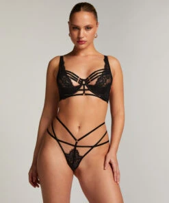 Soutien-gorge Rembourré Demi-bonnet à Armatures Longline Iggy - Noir -Sous-vêtement Soldes 2024 201055 3