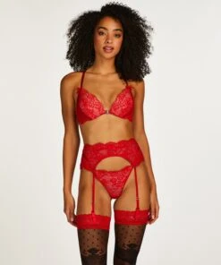 Porte-jarretelles Elissa - Rouge