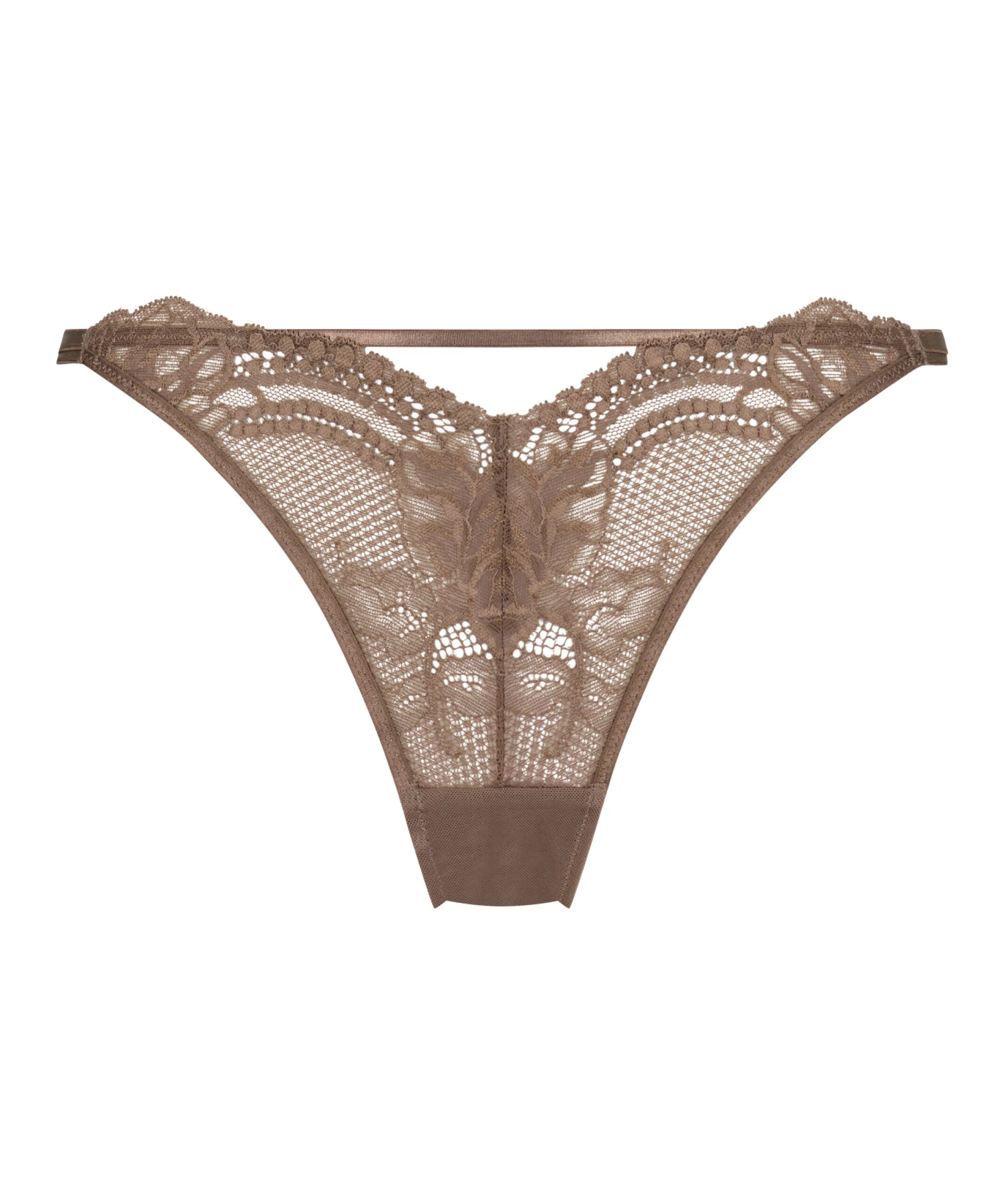 Slip Brésilien Taille Haute Raquel - Marron 4 Slip Brésilien Taille Haute Raquel - Marron – Image 4