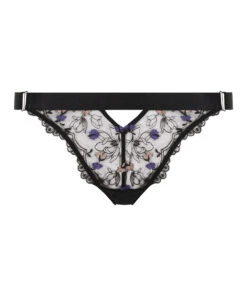 Tanga Taille Haute Violet - Noir -Sous-vêtement Soldes 2024 201131 5