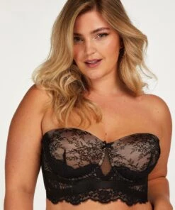 Soutien-gorge Bustier Rembourré à Armatures Sans Bretelles Bellatrix - Noir -Sous-vêtement Soldes 2024 201148 2