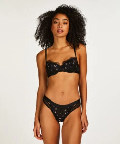 Soutien-gorge à Armatures Préformé Violet - Noir -Sous-vêtement Soldes 2024 201182 3