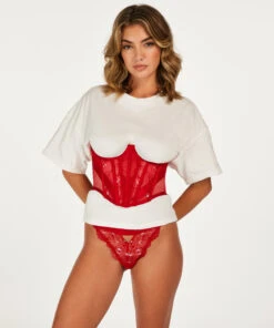 Bustier Sans Bonnets Violet - Rouge -Sous-vêtement Soldes 2024 201183 3