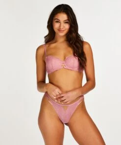 Slip Brésilien échancré Wies - Rose