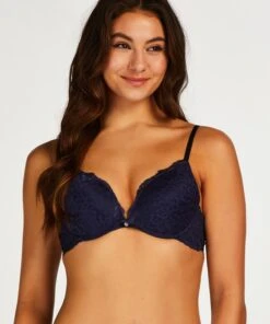 Soutien-gorge à Armatures Préformé Push-up Marine - Bleu