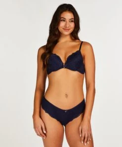 Soutien-gorge à Armatures Préformé Push-up Marine - Bleu -Sous-vêtement Soldes 2024 201248 3