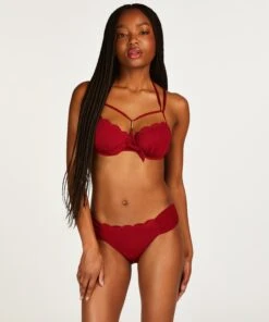 Bas De Bikini Scallop - Rouge