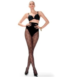 Collants à Carreaux - Noir