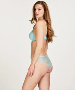 Slip Brésilien Invisible Lace Back - Bleu 7 Slip Brésilien Invisible Lace Back - Bleu -Sous-vêtement Soldes 2024 201419 4
