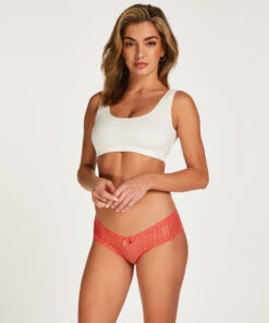 Slip Brésilien V-shape Mesh - Orange