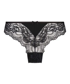 Slip Brésilien Jambes Hautes Dora - Noir -Sous-vêtement Soldes 2024 201548 5