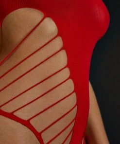 Justeaucorps à Lanières Private - Rouge -Sous-vêtement Soldes 2024 201569 2