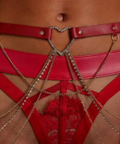 Jarretelles Chain - Rouge -Sous-vêtement Soldes 2024 201587 2