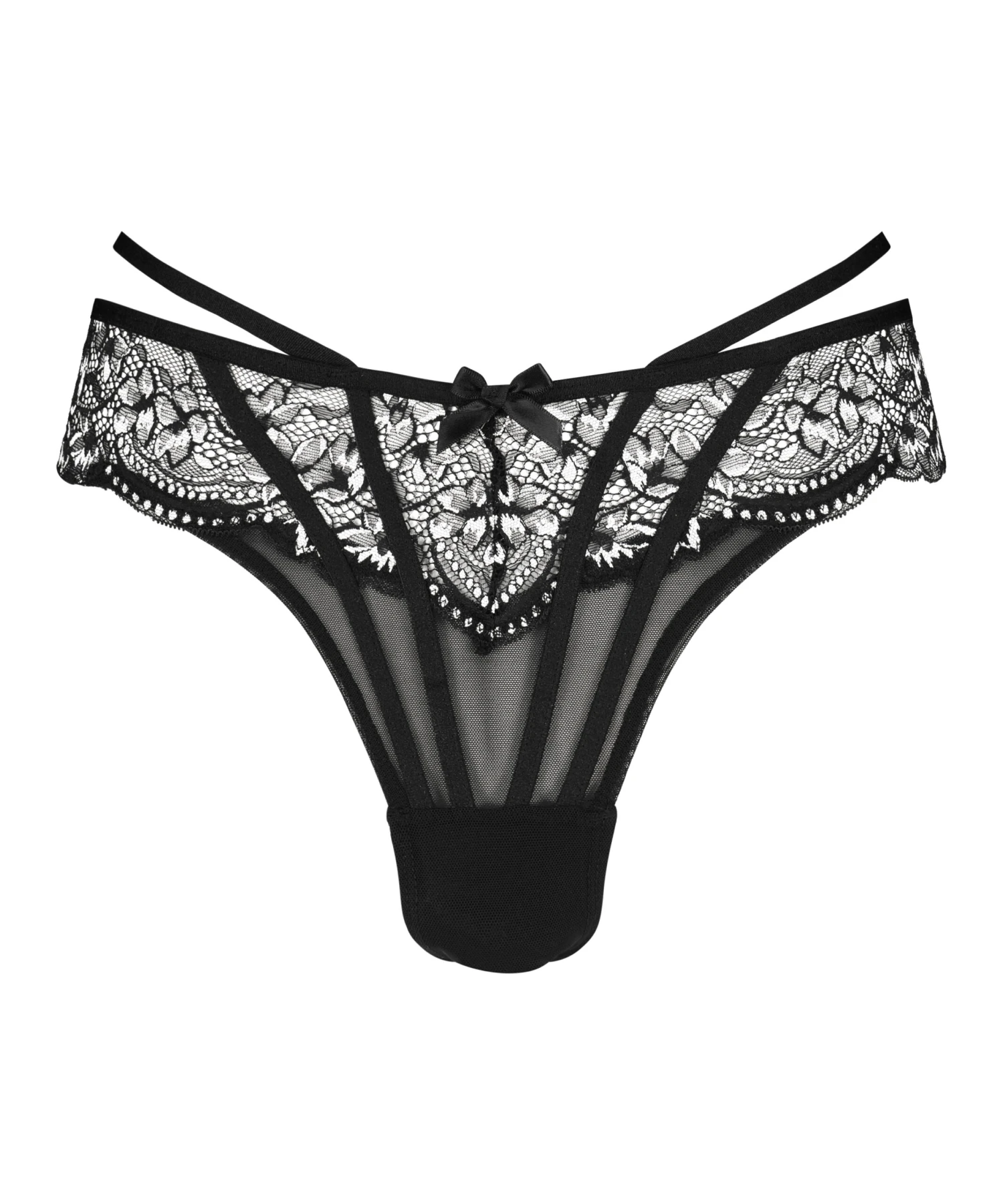 Slip Brésilien Taille Haute Kirsty - Noir 4 Slip Brésilien Taille Haute Kirsty - Noir – Image 4
