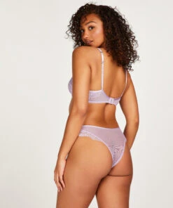 Slip Brésilien échancré Hallie - Violet -Sous-vêtement Soldes 2024 202094 4