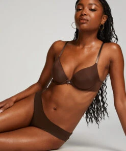 Sous-vêtement Soldes 2024 15 Soutien-gorge à Armatures Préformé Plunge - Marron