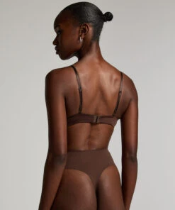 Soutien-gorge à Armatures Préformé Plunge - Marron -Sous-vêtement Soldes 2024 202106 4